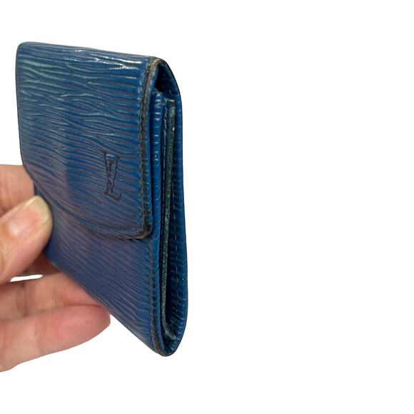 Louis Vuitton Epi Toledo Blue Viennois Wallet 1996 Made in Spain - Picture 5 of 15